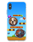 Funda de teléfono para mascotas personalizada con videojuego retro