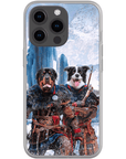 Funda personalizada para teléfono con 2 mascotas 'The Viking Warriors'