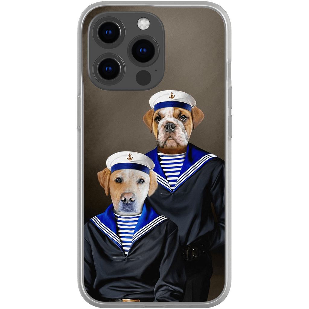 Funda personalizada para teléfono con 2 mascotas &#39;The Sailors&#39;