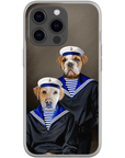 Funda personalizada para teléfono con 2 mascotas 'The Sailors'