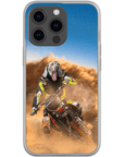 Funda para móvil personalizada 'El piloto de motocross'