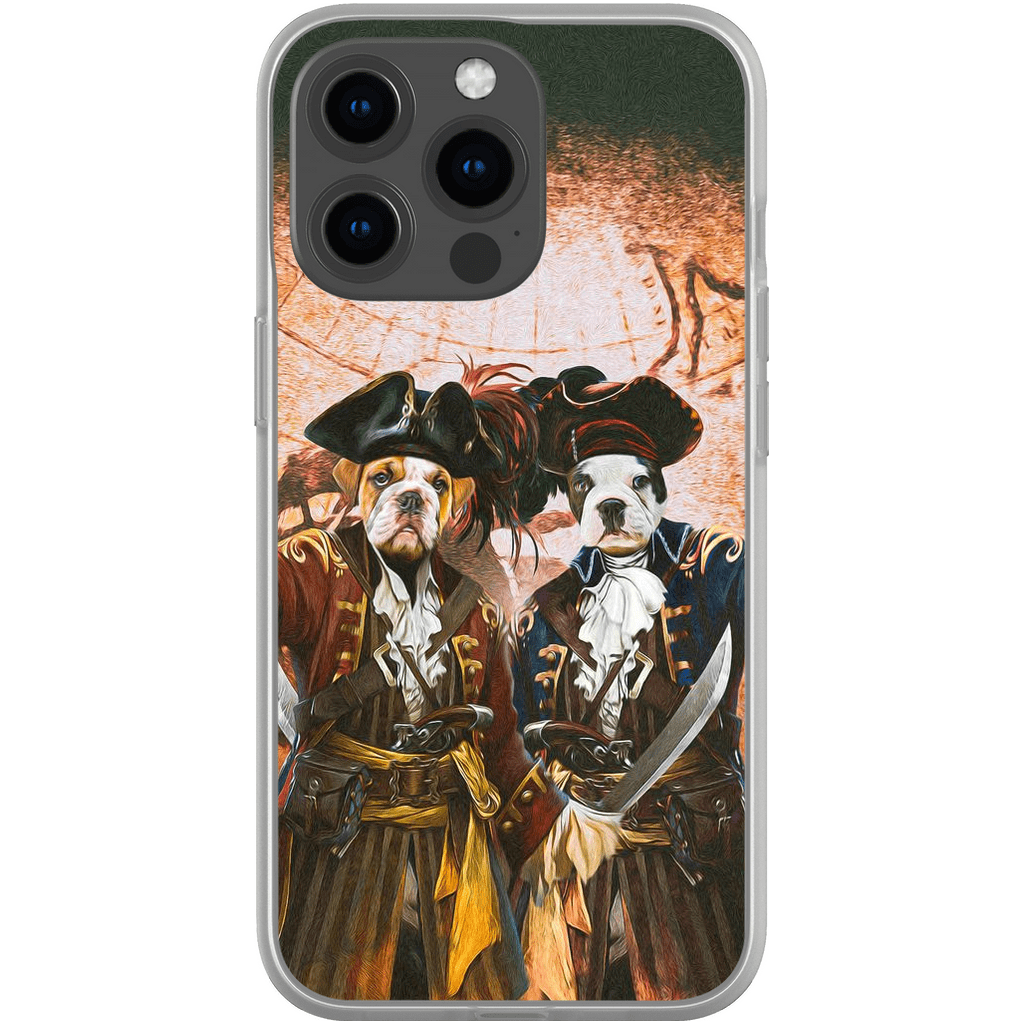 Funda personalizada para teléfono con 2 mascotas &#39;Los Piratas&#39;