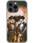 Funda personalizada para teléfono con 2 mascotas 'Los Piratas'