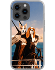 Funda personalizada para teléfono con 2 mascotas 'Titanic Doggos'