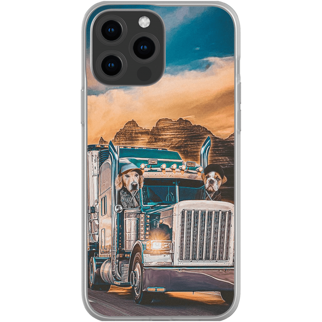 Funda personalizada para teléfono con 2 mascotas &#39;The Truckers&#39;