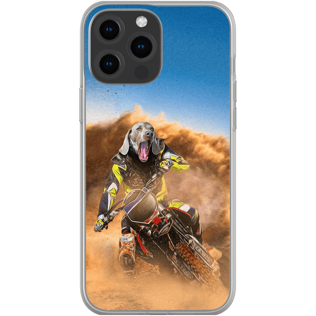 Funda para móvil personalizada &#39;El piloto de motocross&#39;