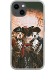 'Los Piratas' Funda personalizada para teléfono con 3 mascotas