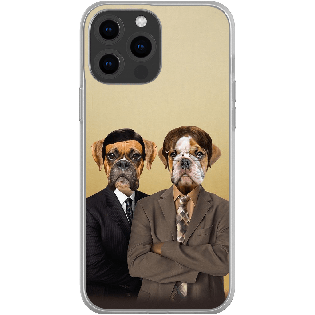 &#39;The Woofice&#39; Funda personalizada para teléfono con 2 mascotas