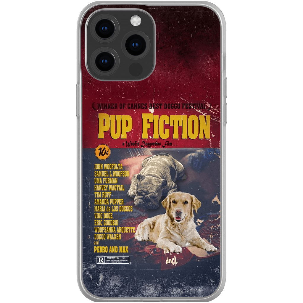 Funda personalizada para teléfono con 2 mascotas &#39;Pup Fiction&#39;