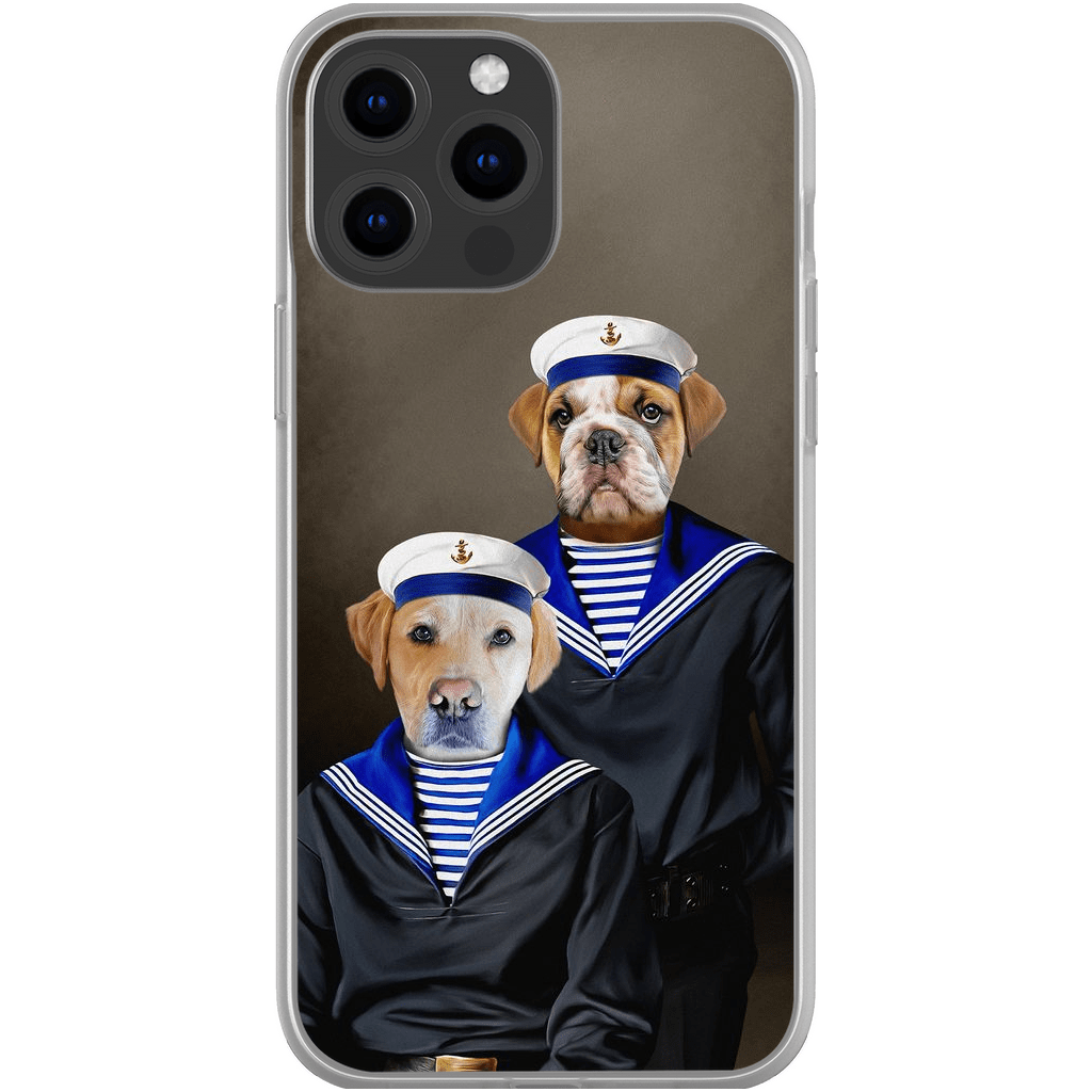 Funda personalizada para teléfono con 2 mascotas &#39;The Sailors&#39;