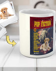 Taza personalizada para 2 mascotas 'Pup Fiction'