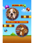 Retrato digital de mascota personalizado de videojuego retro