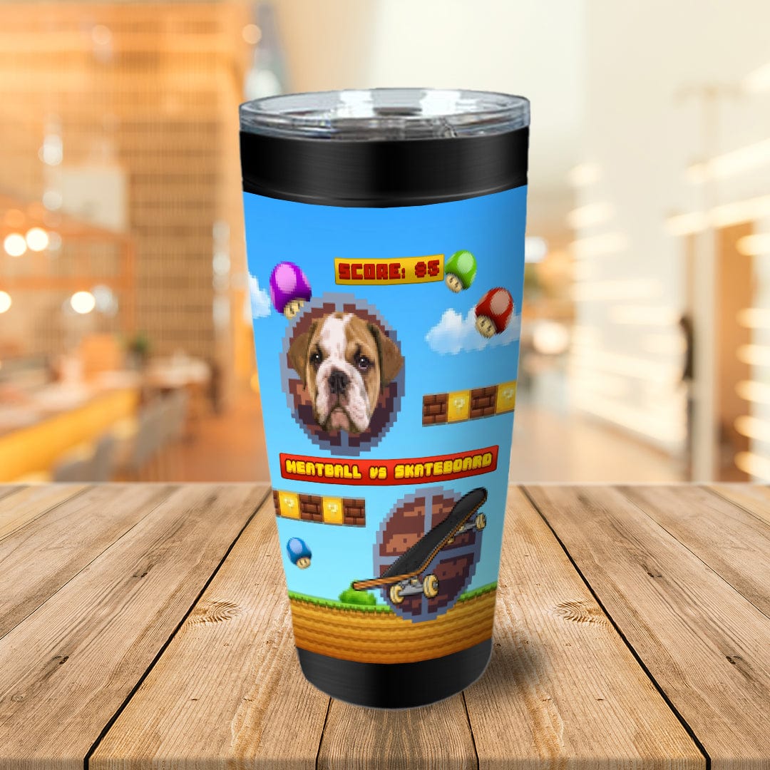 Vaso de mascota personalizado de videojuego retro