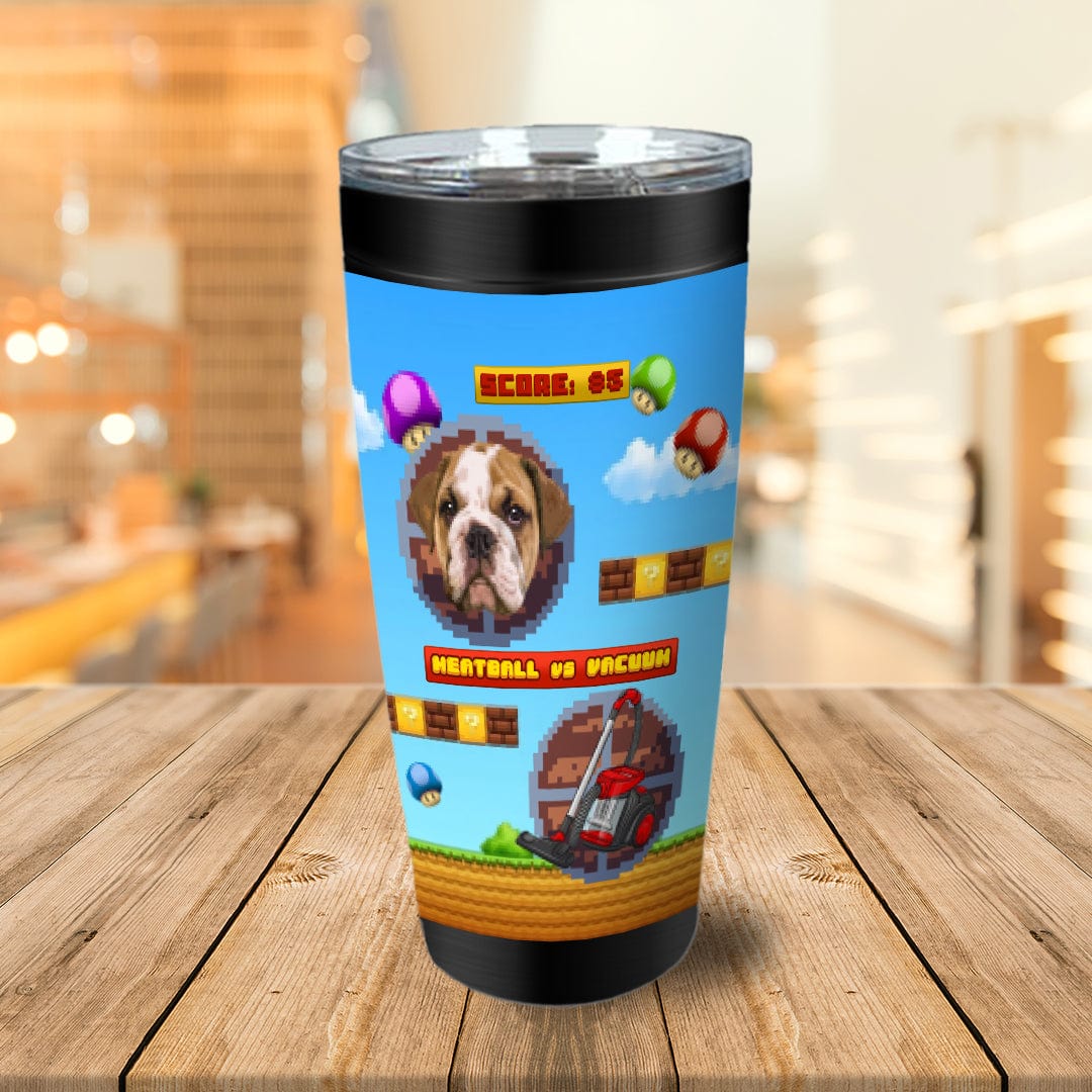 Vaso de mascota personalizado de videojuego retro