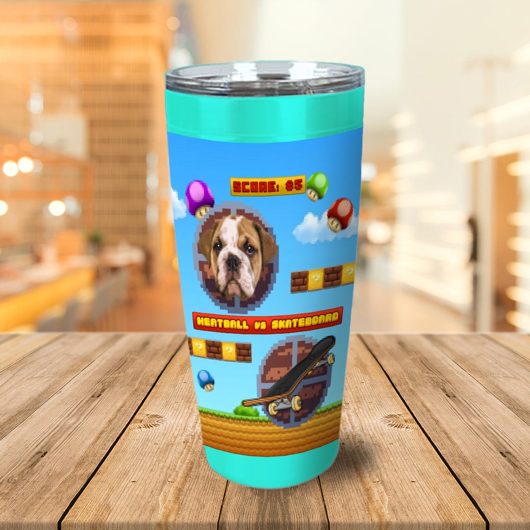 Vaso de mascota personalizado de videojuego retro