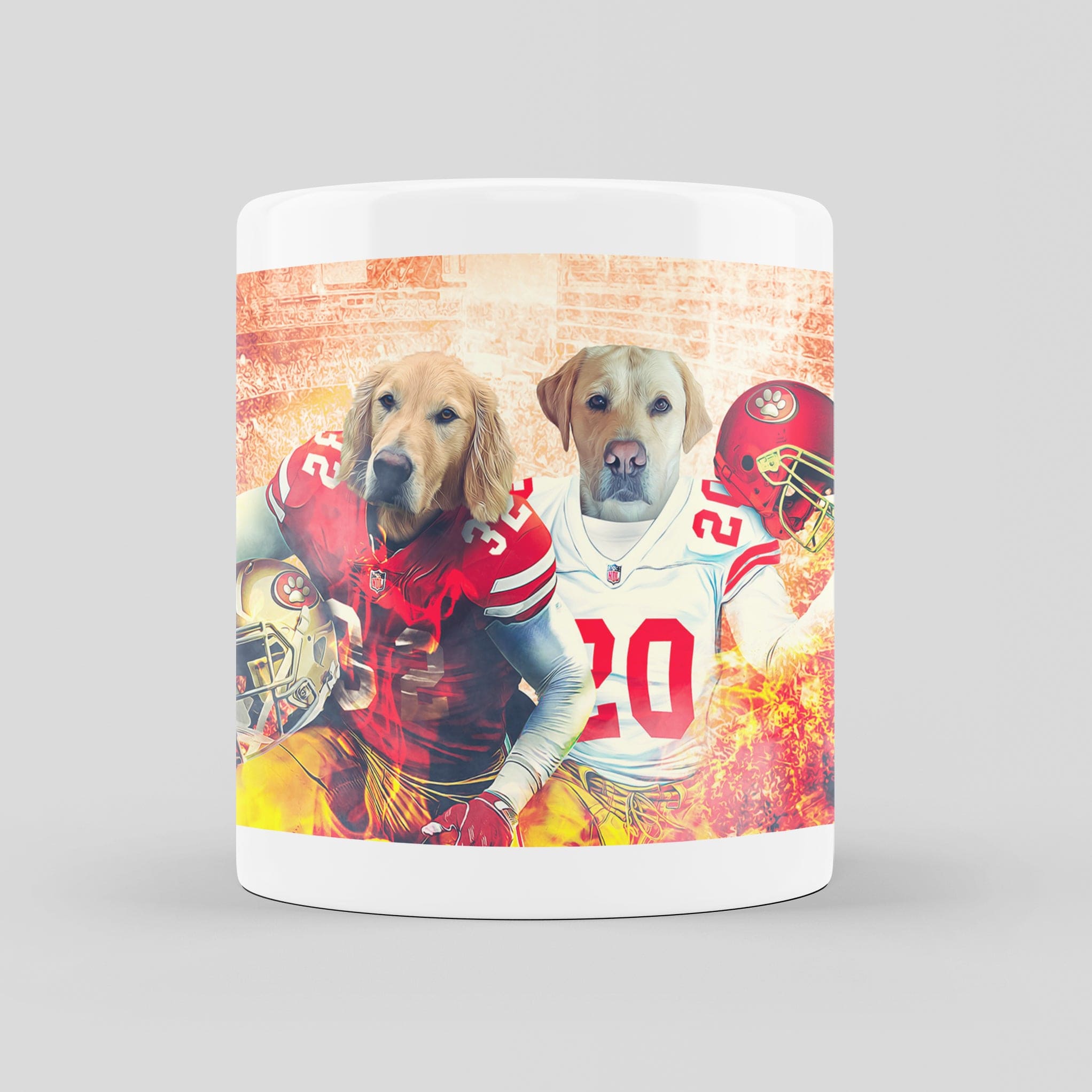 Taza personalizada para 2 mascotas &#39;San Francisco 40Doggos&#39;