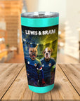 Vaso personalizado para 2 mascotas 'Scotland Doggos'