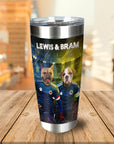 Vaso personalizado para 2 mascotas 'Scotland Doggos'