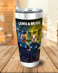 Vaso personalizado para 2 mascotas 'Scotland Doggos'