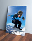 Lienzo personalizado para mascotas 'El snowboarder'