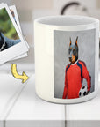 Taza Personalizada para Mascotas 'El Portero de Fútbol'