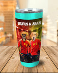 Vaso para 2 mascotas personalizado 'Spain Doggos Soccer'