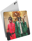 'Squid Paws' Naipes personalizados para 4 mascotas