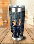 Vaso personalizado para 2 mascotas 'The Navy Veterans'