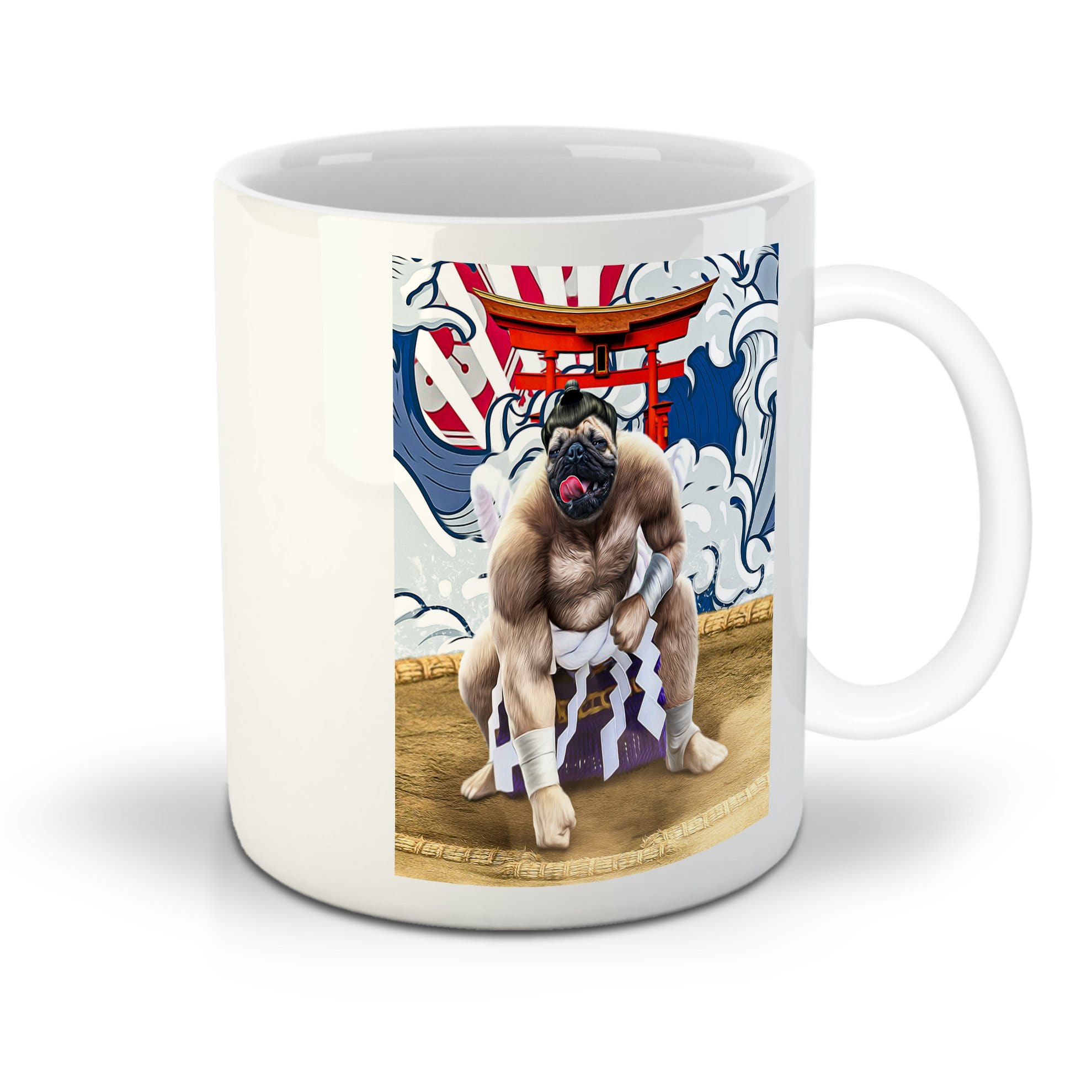 Taza personalizada para mascota &#39;El luchador de sumo&#39;