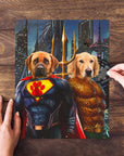 Puzzle personalizado de 2 mascotas 'Superdog y Aquadog'