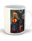 Taza personalizada para 2 mascotas 'Superperro y Batdog'