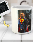 Taza personalizada para 2 mascotas 'Superperro y Batdog'