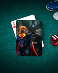 'Superdog &amp; Batdog' Naipes Personalizados de 2 Mascotas