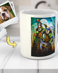 Taza personalizada para 2 mascotas 'Teenage Mutant Ninja Doggos'