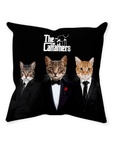 Cojín personalizado con 3 mascotas 'The Catfathers'