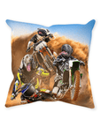 Cojín personalizado con 3 mascotas 'The Motocross Riders'