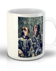 Taza personalizada para 2 mascotas 'The Army Veterans'