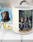 Taza personalizada con 3 mascotas 'The Army Veterans'