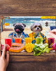 Puzzle personalizado de 2 mascotas 'The Beach Dogs'