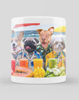 Taza personalizada para 4 mascotas 'The Beach Dogs'