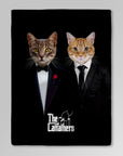 Manta personalizada para 2 mascotas 'The Catfathers' 