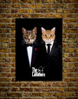 Póster personalizado con 2 mascotas 'The Catfathers'