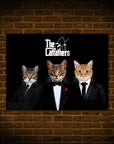 Póster personalizado de 3 mascotas 'The Catfathers'