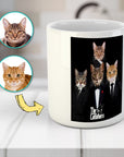 Taza personalizada con 4 mascotas 'Los Catfathers'