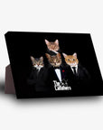 Lienzo personalizado con 4 mascotas de pie 'The Catfathers'