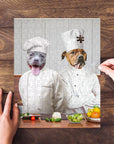 Puzzle personalizado de 2 mascotas 'The Chefs'