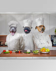 Manta personalizada para 3 mascotas 'The Chefs' 