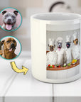 Taza Personalizada para 4 Mascotas 'Los Chefs'