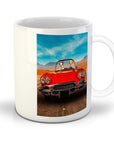 Taza personalizada para 2 mascotas 'The Classic Paw-Vette'