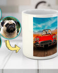 Taza personalizada para 3 mascotas 'The Classic Paw-Vette'